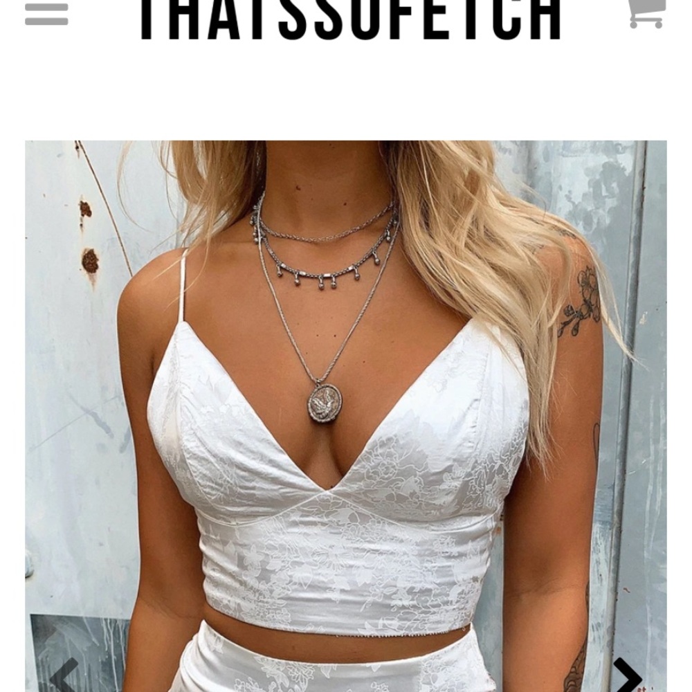 Thatssofetch white crop top bralette